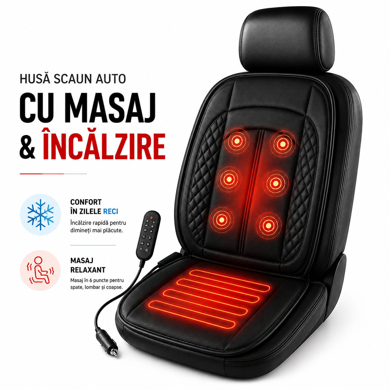 Husǎ auto cu masaj & încǎlzire STELARO